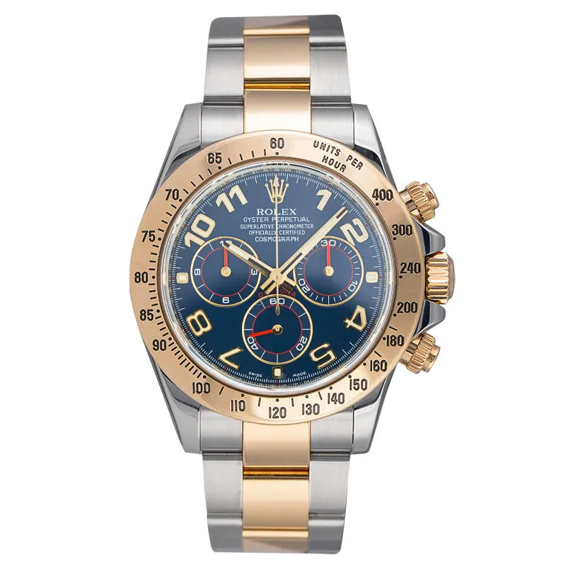 Rolex Daytona Steel and Yellow Gold Blue Dial 116523