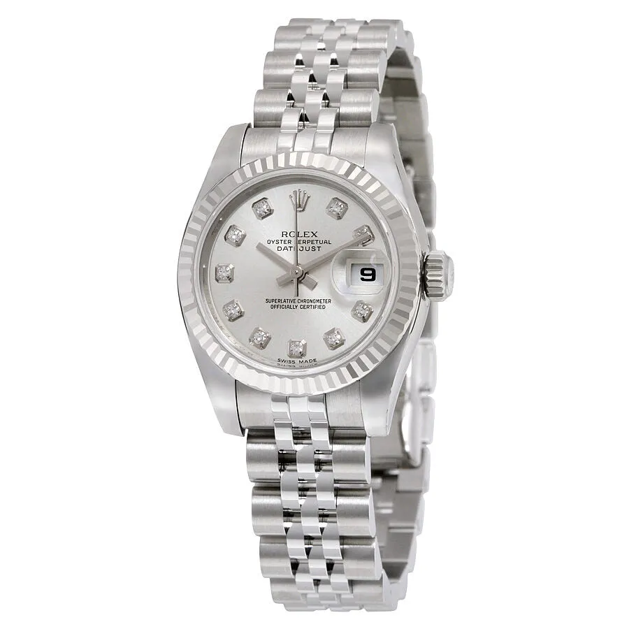 Rolex Lady Datejust 26 Silver Dial Stainless Steel Jubilee Bracelet Automatic Watch 179174SDJ 179174-SDJ
