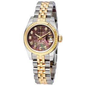 Rolex Lady Datejust Black Mother of Pearl Jubilee Diamond Automatic Watch 179173BKMJDJ