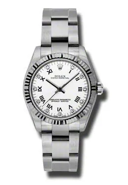 Rolex Oyster Perpetual 31 mm White Dial Stainless Steel Bracelet Automatic Ladies Watch 177234WRDO