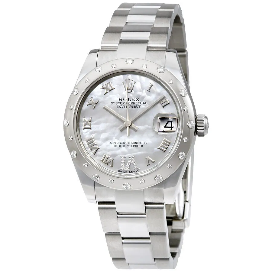 Rolex Oyster Perpetual Datejust 31 Mother of pearl Dial Stainless Steel Bracelet Automatic Ladies Watch 178344MRDO