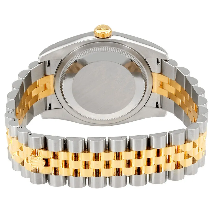 Rolex Oyster Perpetual Datejust 36 Black Set with Diamonds Dial Stainless Steel and 18K Yellow Gold Jubilee Bracelet Automatic Men's Watch 116233BKJDJ