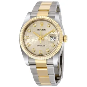 Rolex Oyster Perpetual Datejust 36 Silver Dial Stainless Steel and 18K Yellow Gold Bracelet Automatic Men's Watch 116233SJDO