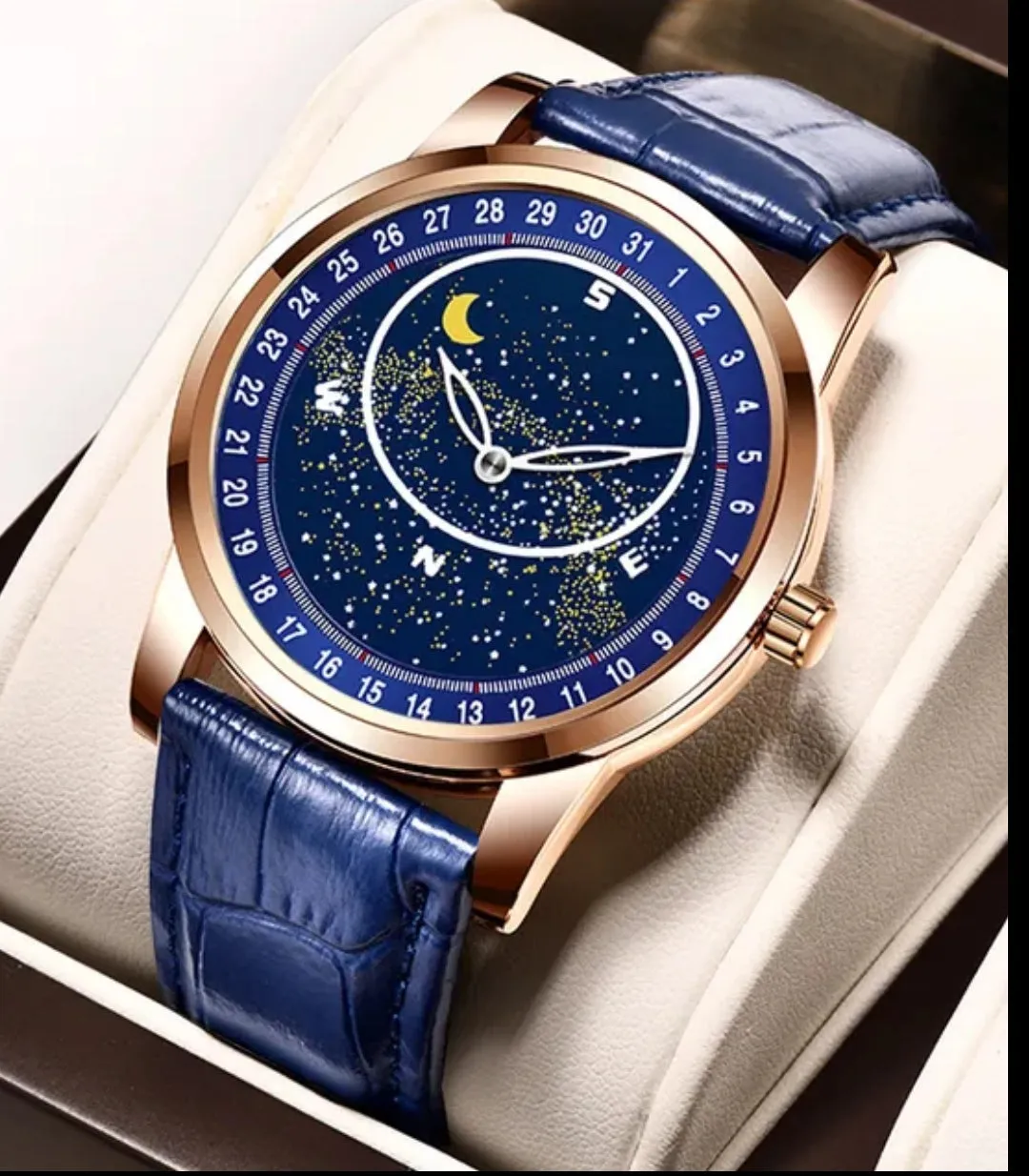 Rotating Sky Star Luxury Men's Fashion Moon Watch X4666498