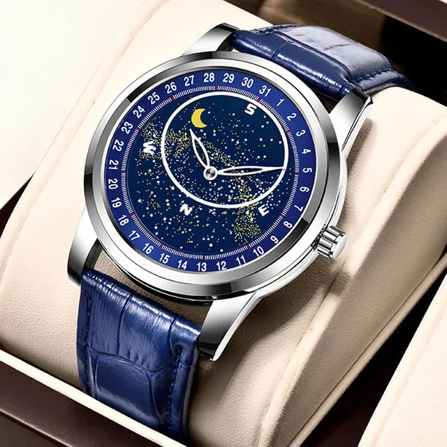 Rotating Sky Star Luxury Men's Fashion Moon Watch X4666498