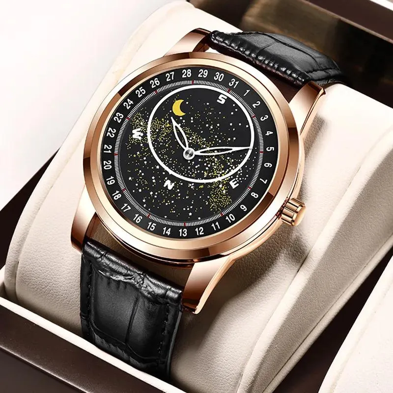 Rotating Sky Star Luxury Men's Fashion Moon Watch X4666498