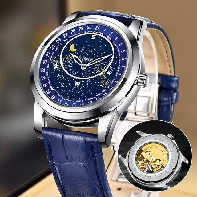Rotating Sky Star Luxury Men's Fashion Moon Watch X4666498