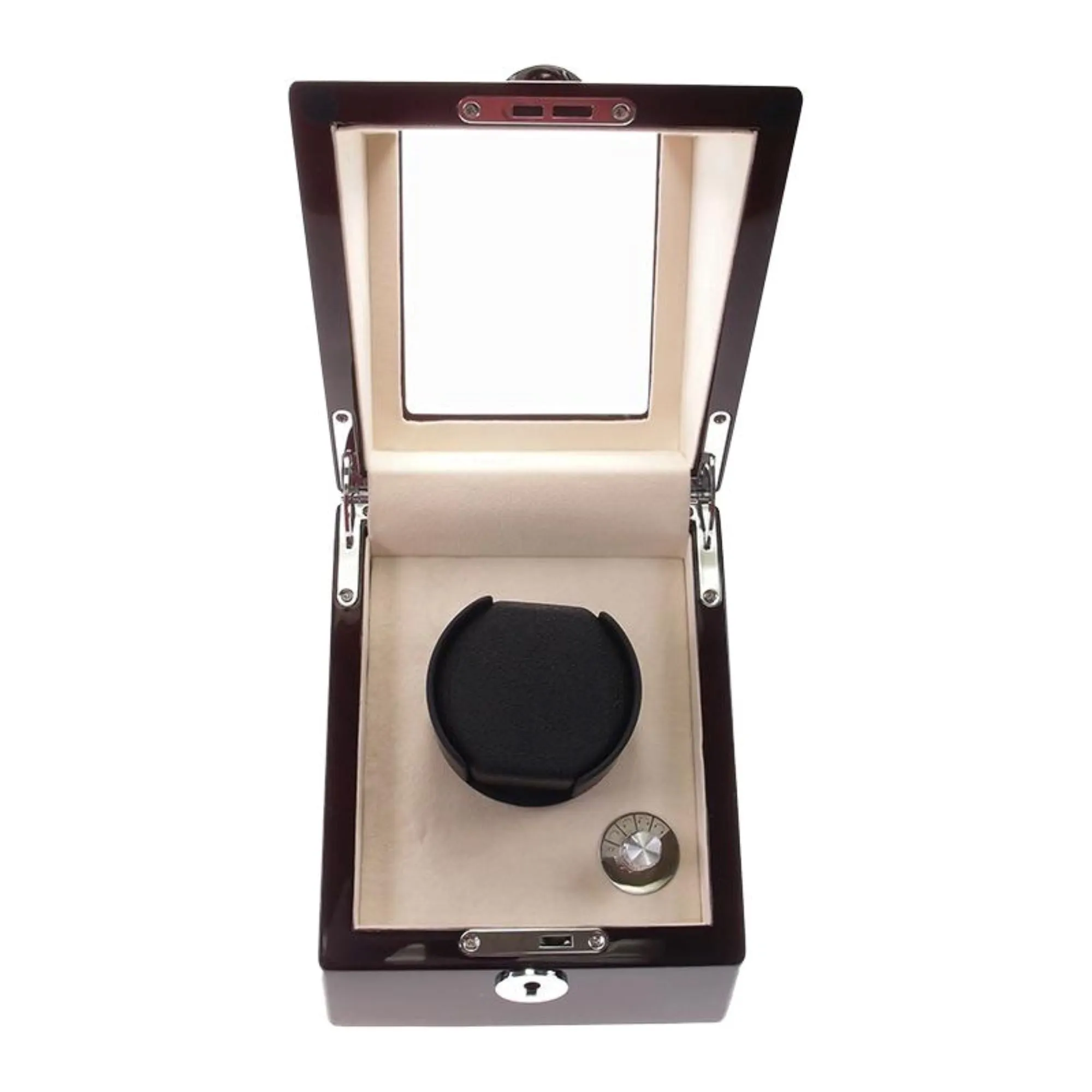 Seconds - Waratah Watch Winder Box for 1 Watch in Mahogany (a)