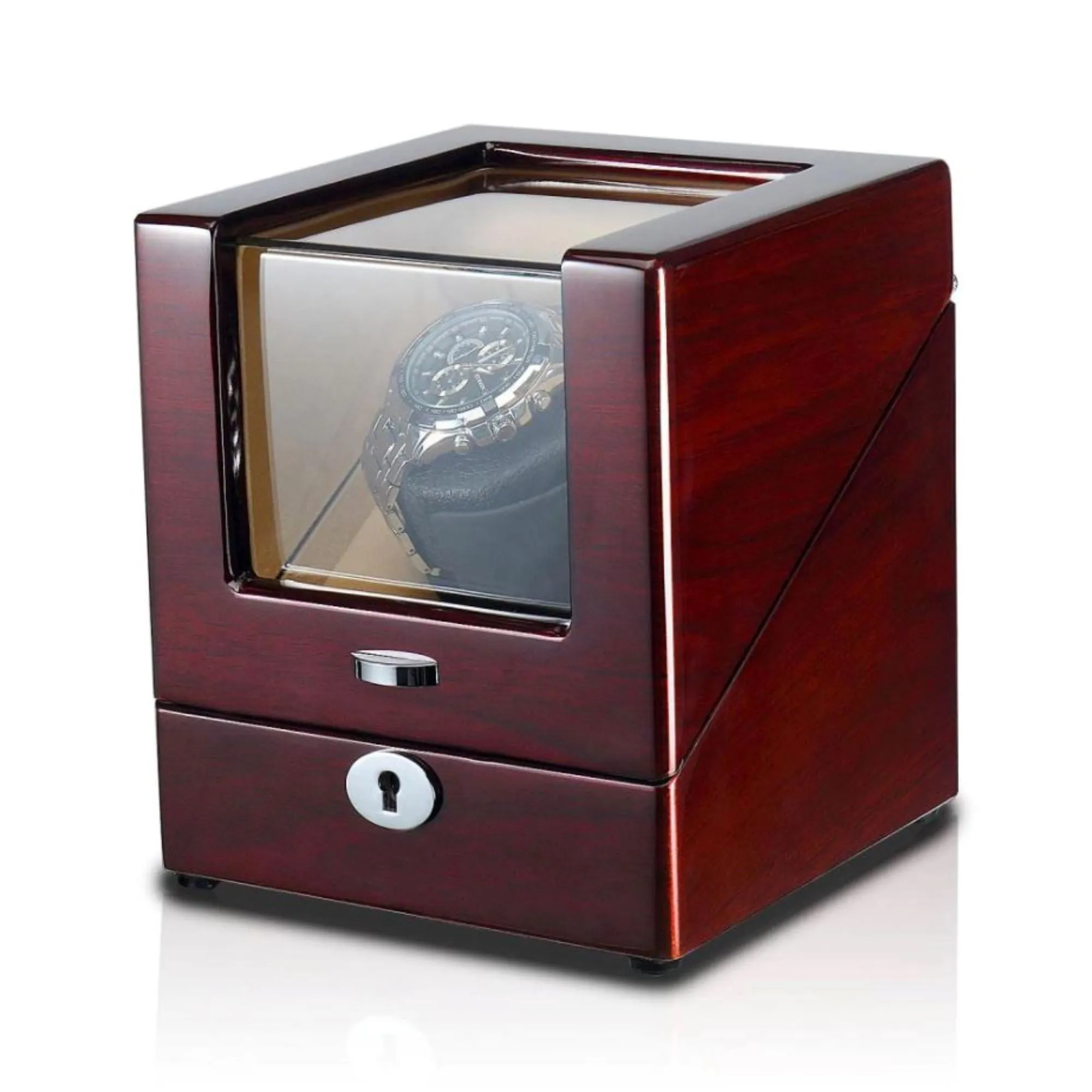 Seconds - Waratah Watch Winder Box for 1 Watch in Mahogany (a)