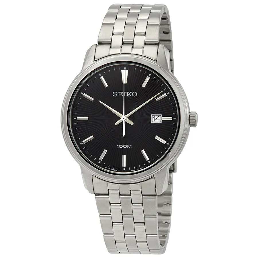 Seiko Neo Classic Diamond Black Dial Men's Watch SUR261P1
