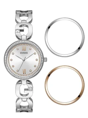 Silver Empower Interchangeable Crystal Link Bracelet Watch