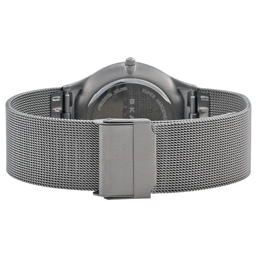 SkagenTitanium Gunmetal Dial Stainless Steel Mesh Men's Watch 233XLTTM