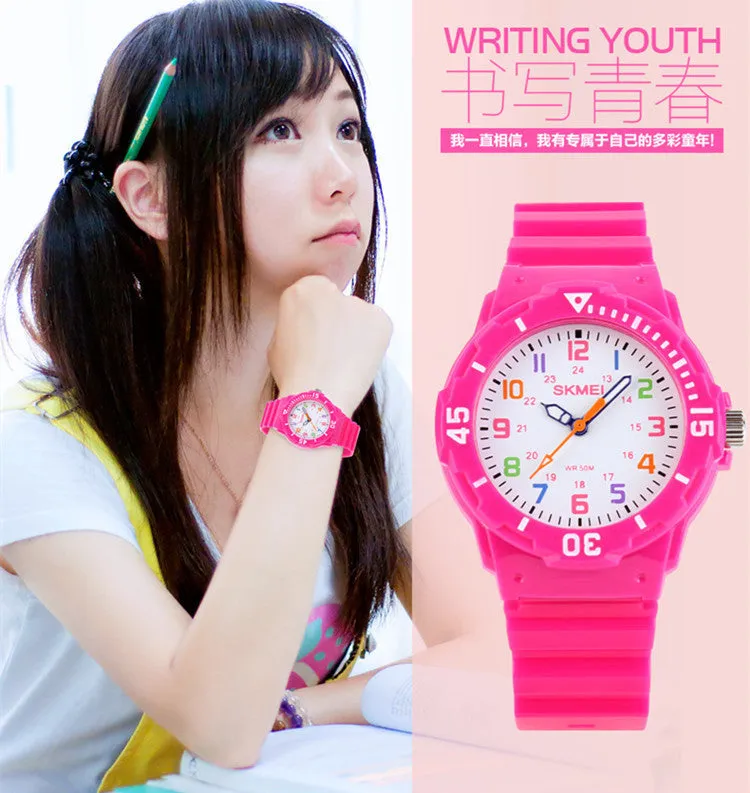 Skmei Children Watch Fashion Casual Watches Quartz Wristwatches Waterproof Jelly Kids Clock boys Hours girls Students Wristwatch