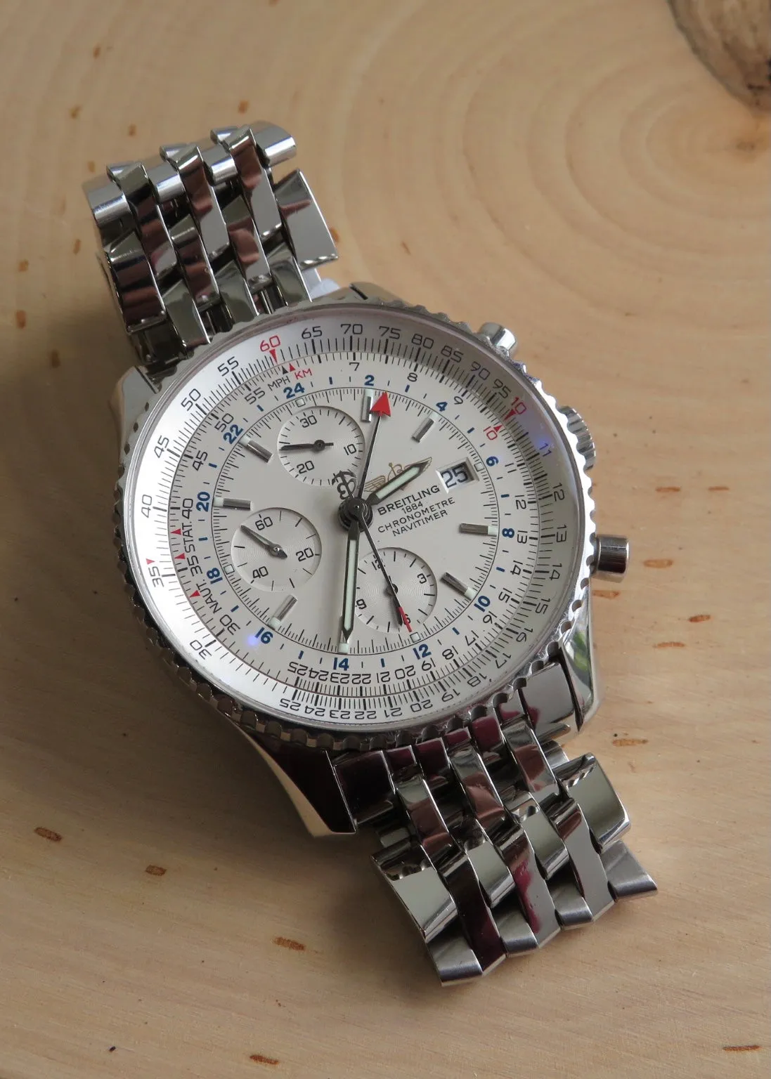 Stainless Steel Breitling Navitimer