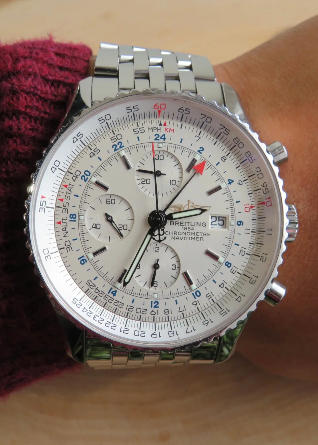Stainless Steel Breitling Navitimer