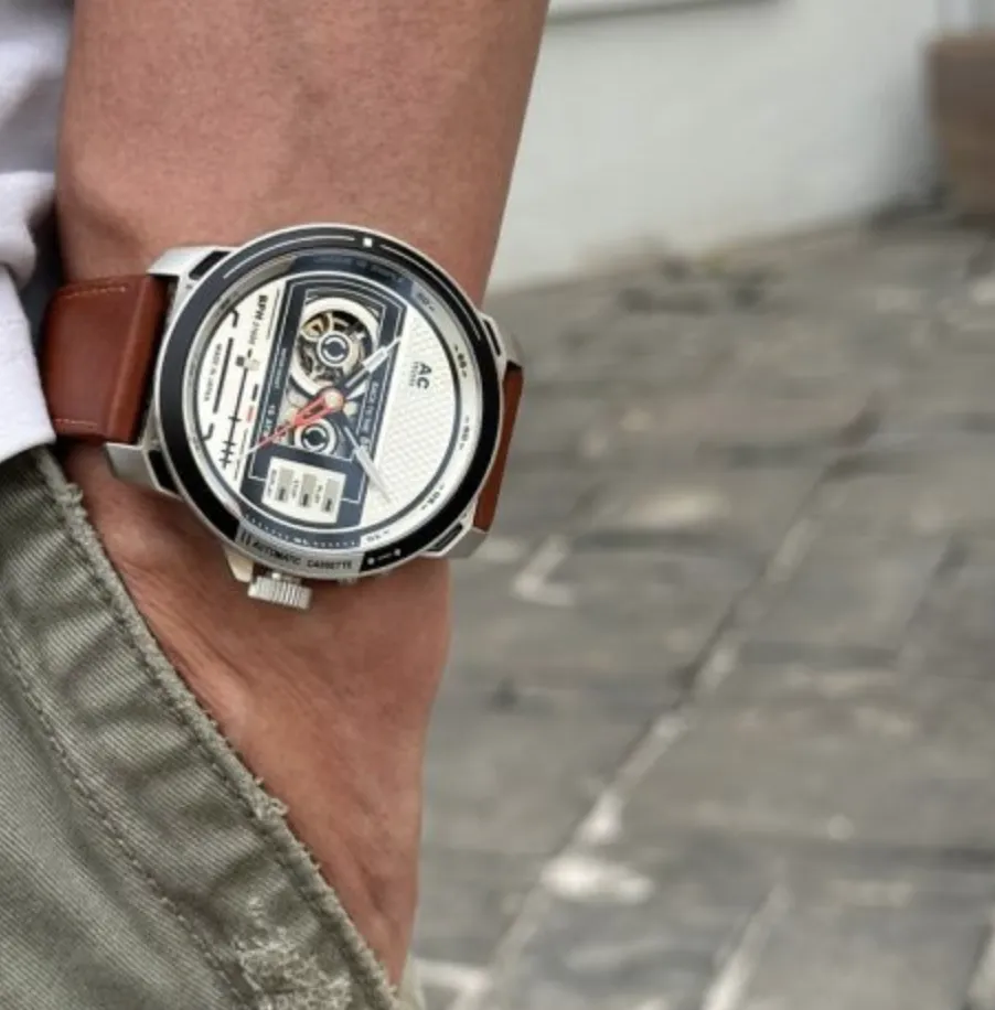 TACS CASSETTE WATCH - CHROME (TS2303A)