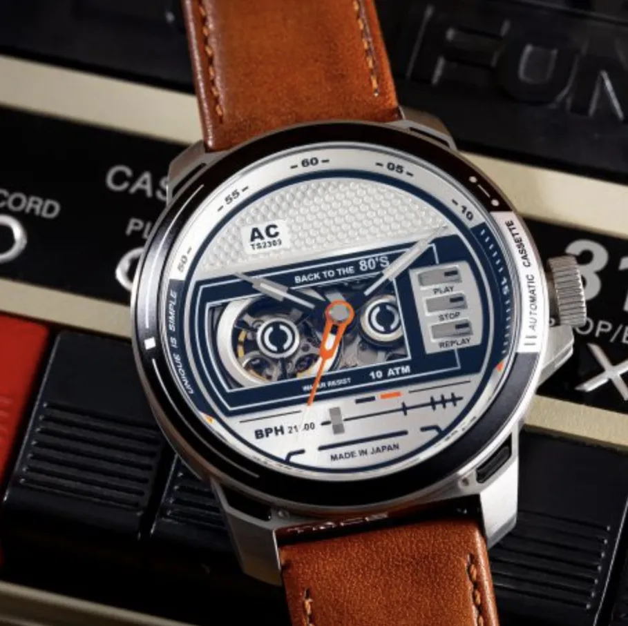 TACS CASSETTE WATCH - CHROME (TS2303A)