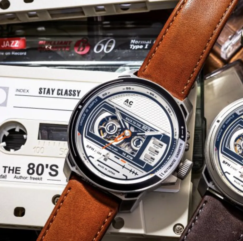 TACS CASSETTE WATCH - CHROME (TS2303A)