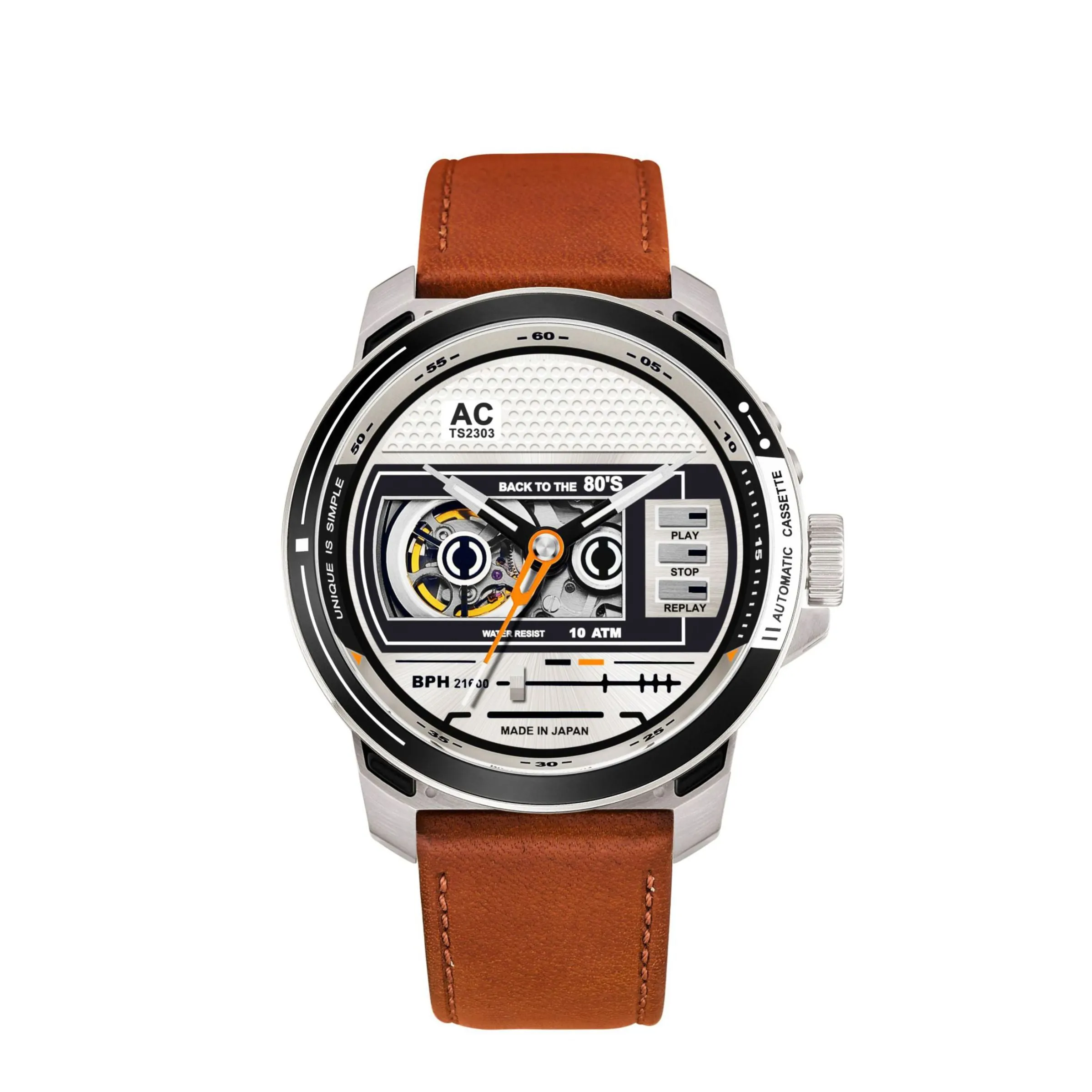 TACS CASSETTE WATCH - CHROME (TS2303A)
