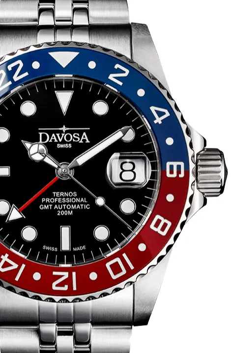 Ternos Professional Automatic 200m GMT Red Blue Diving Watch 16157106