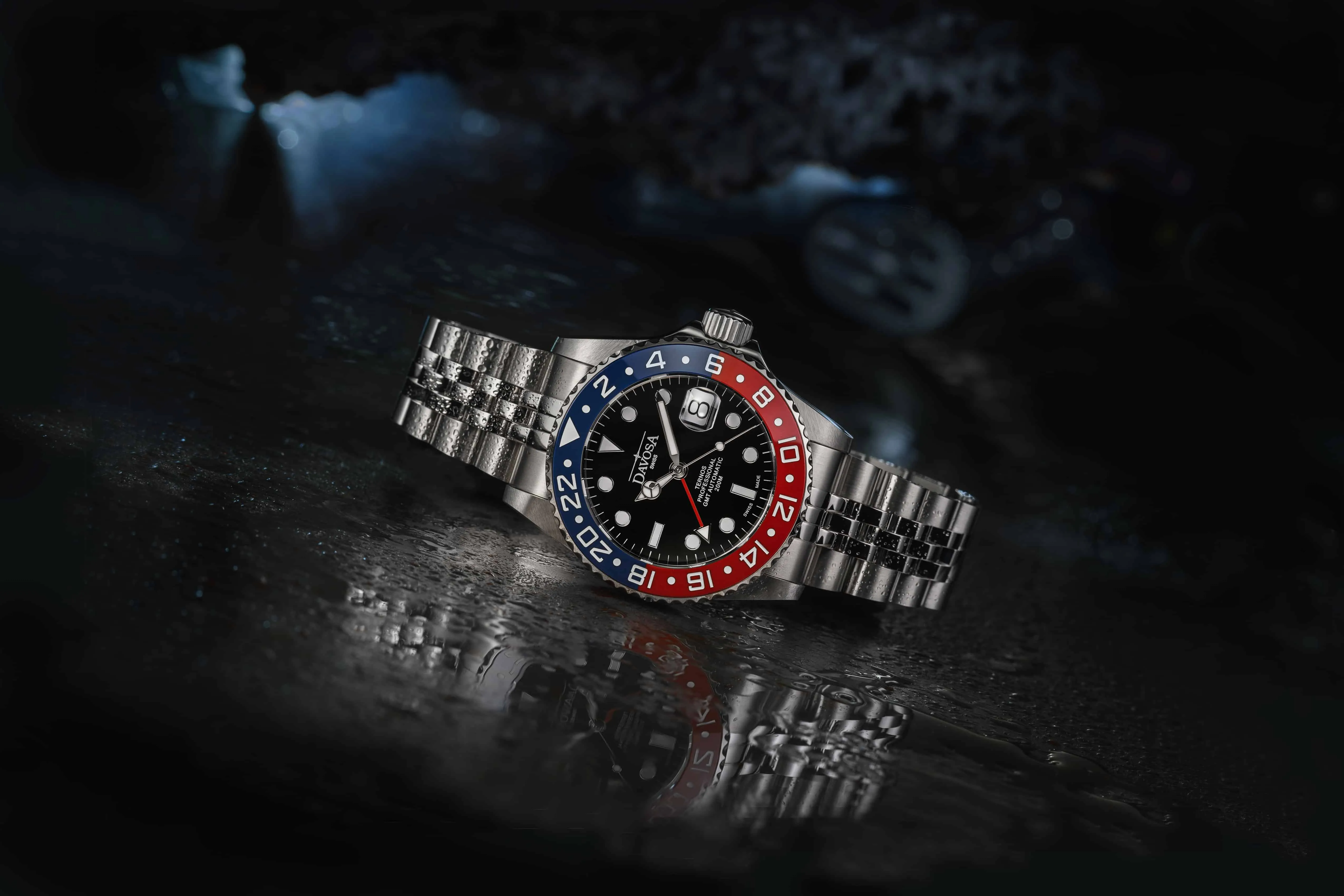 Ternos Professional Automatic 200m GMT Red Blue Diving Watch 16157106