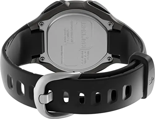 Timex Men's T5E901 Ironman Classic 30 Gray/Black Resin Strap Watch, Black/Gray/Orange Accent, One Size