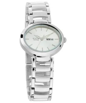 Titan Women's Watch Raga Collection Analog, Silver Dial Silver Stainless Strap, 2620SM01