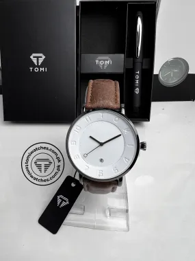 TOMI Men's Watch with Pen Gift Set T-085