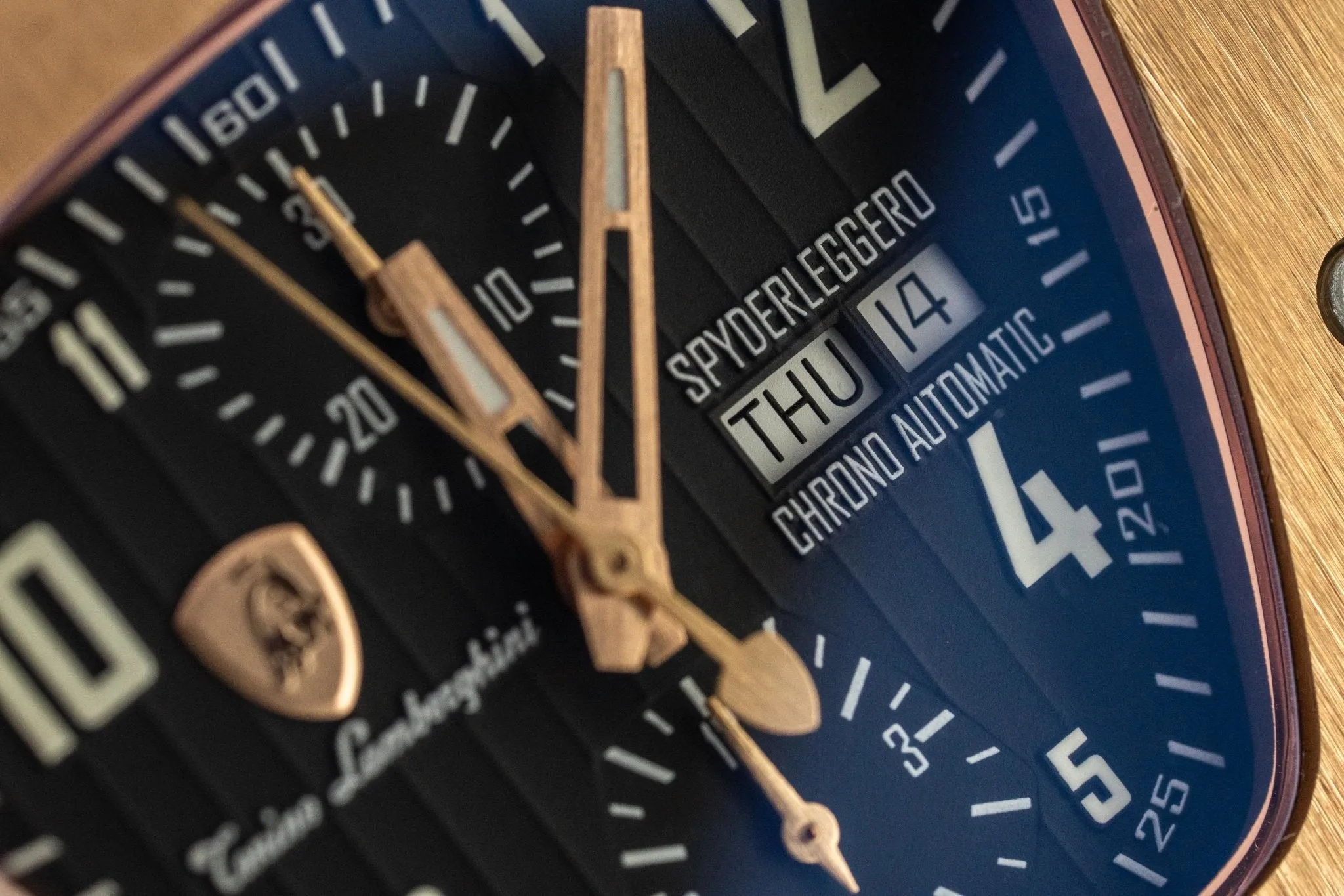 Tonino Lamborghini Spyderleggero Chronograph Watch Day Date IP Rose Gold TLF-T07-5