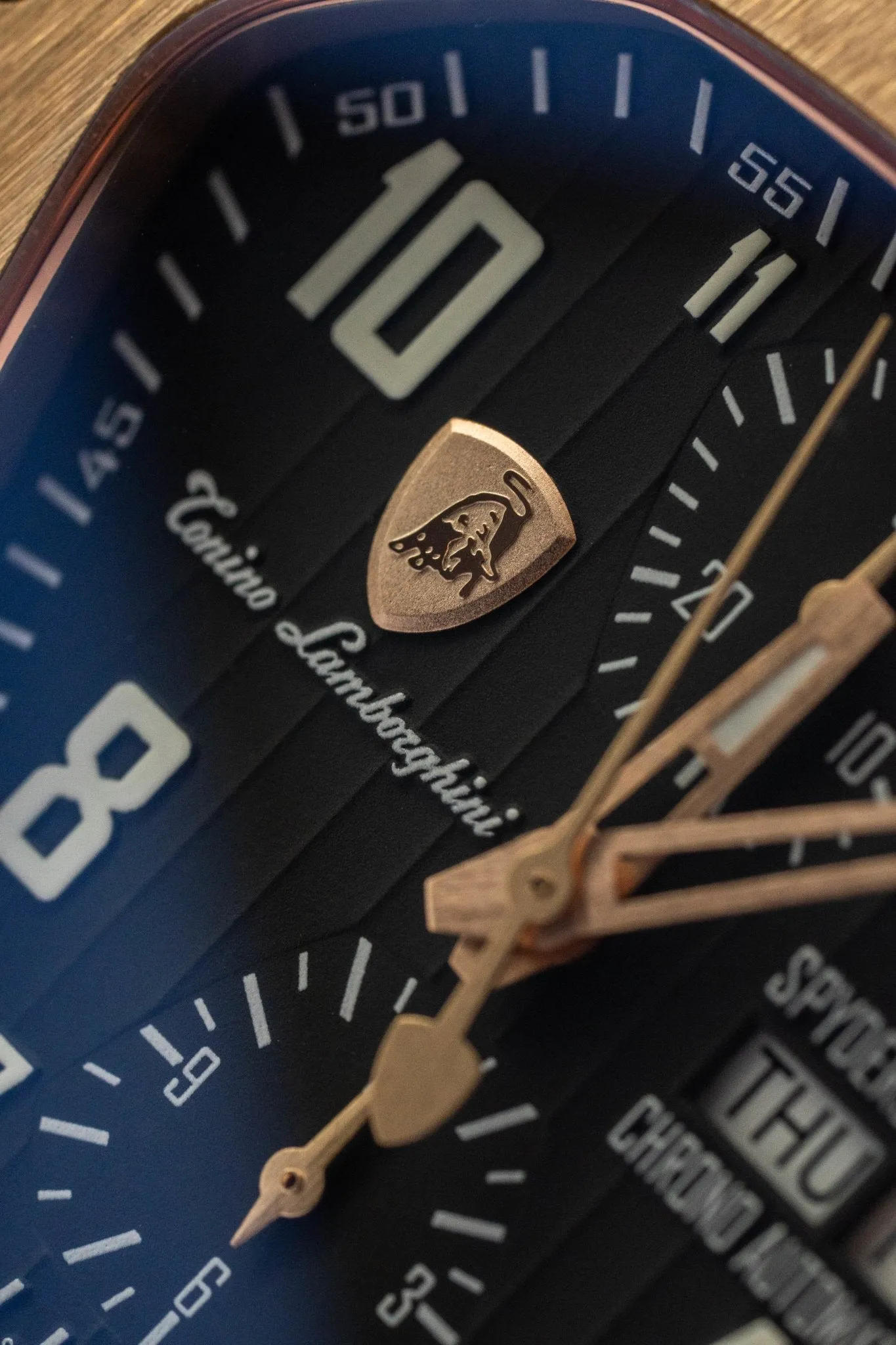 Tonino Lamborghini Spyderleggero Chronograph Watch Day Date IP Rose Gold TLF-T07-5