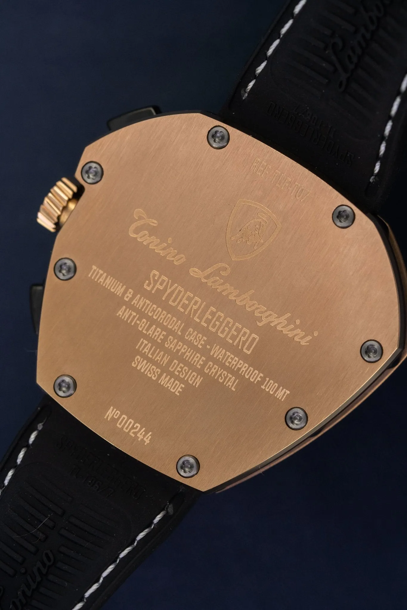 Tonino Lamborghini Spyderleggero Chronograph Watch Day Date IP Rose Gold TLF-T07-5