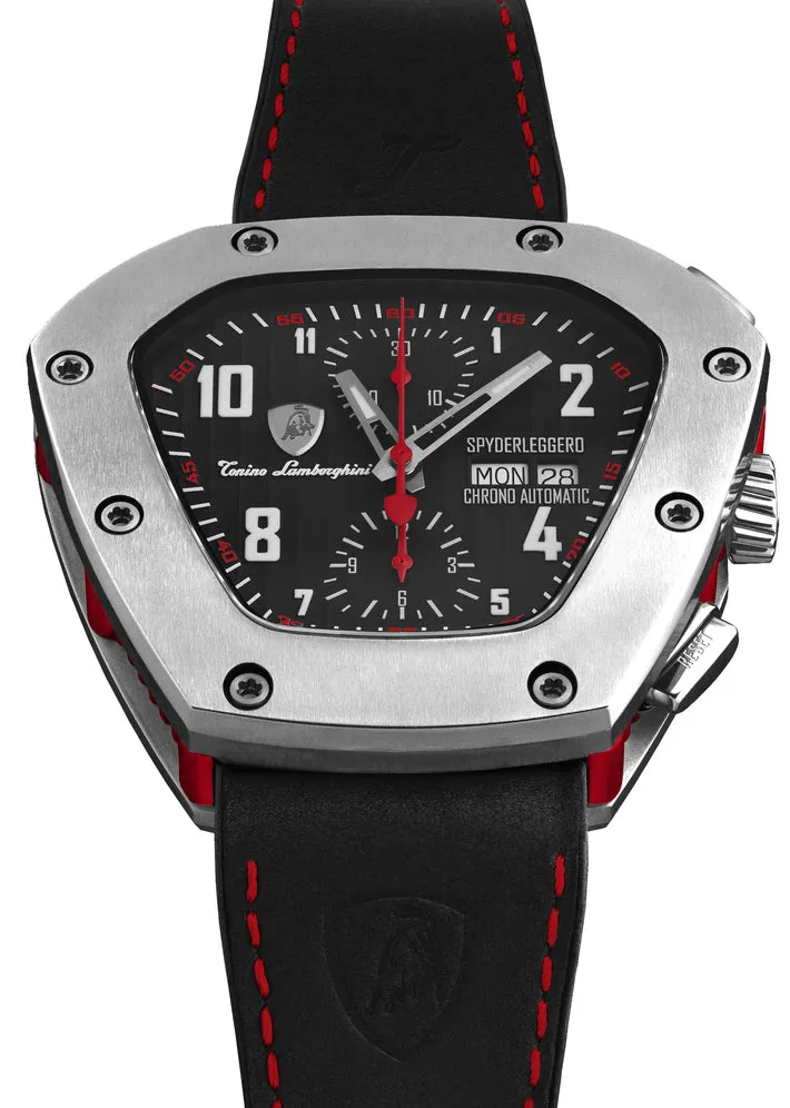 Tonino LambORSghini Watch Spyderleggero Chrono Titanium Red