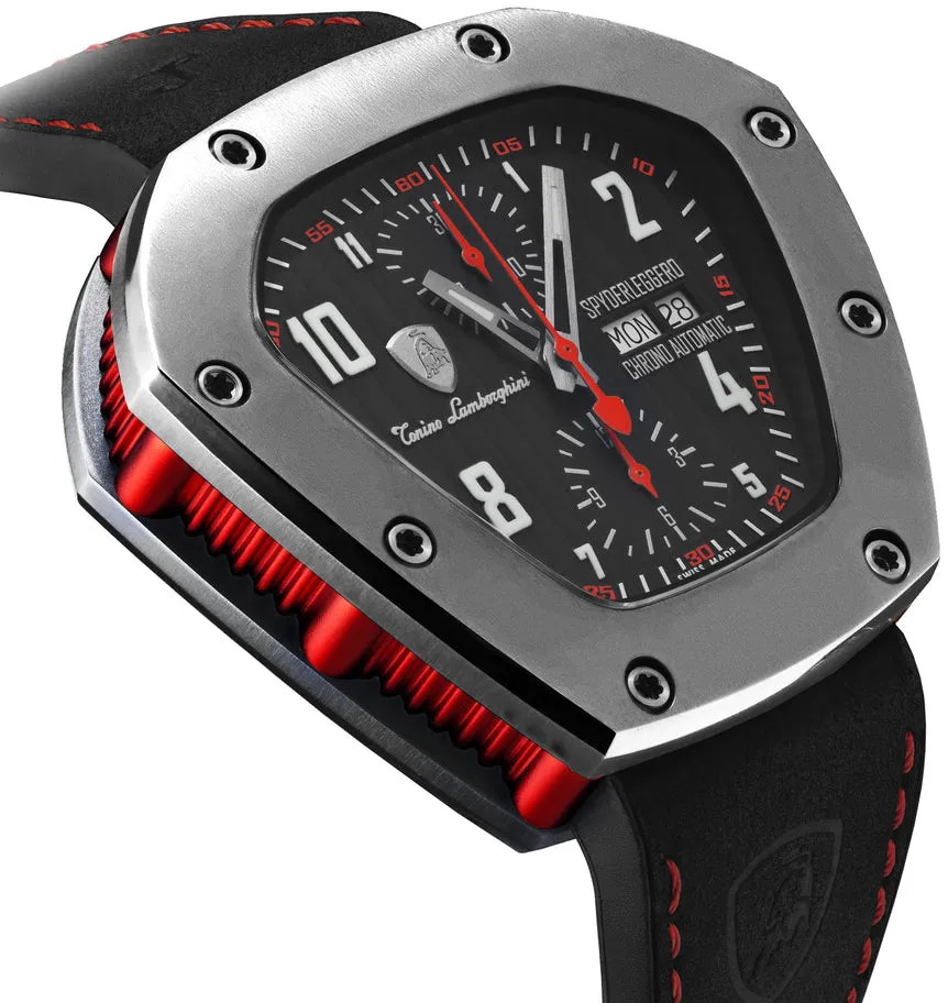 Tonino LambORSghini Watch Spyderleggero Chrono Titanium Red