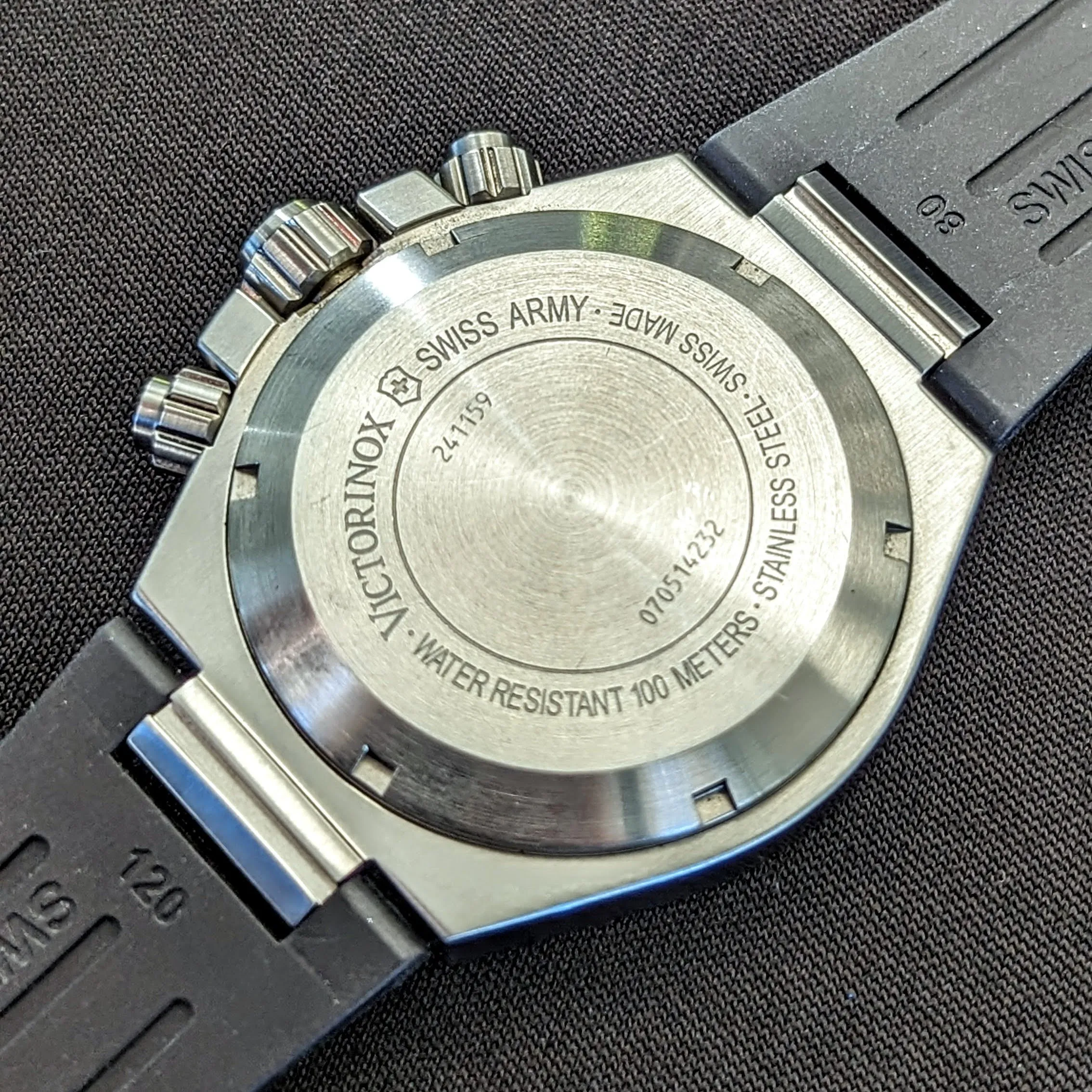 VICTORINOX Swiss Army Convoy Chronograph Watch Ref. 241159 Red Dial Stainless Steel Wristwatch