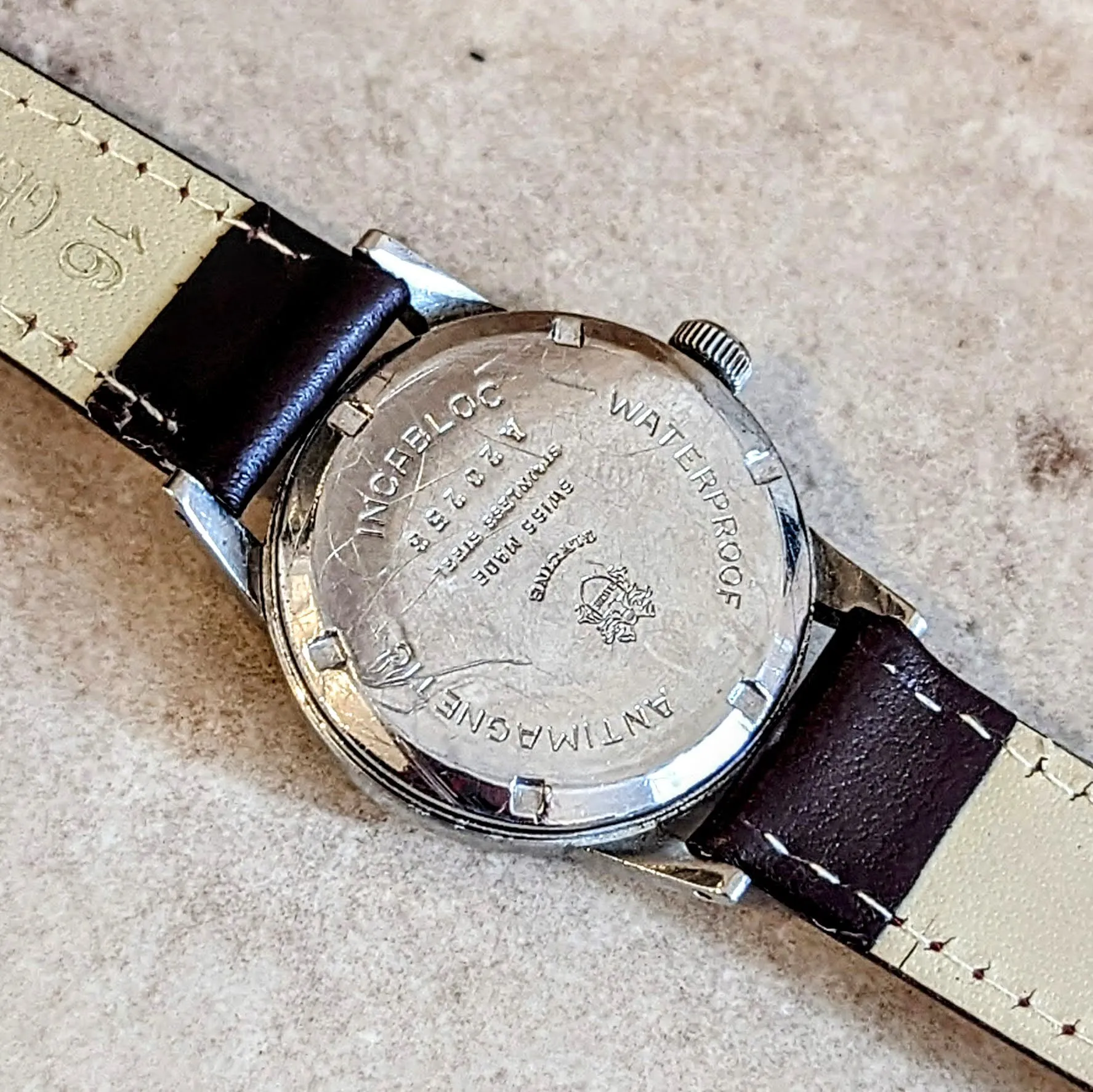 Vintage GLYCINE Doctors Watch Style 17 Jewels FELSA 465 Swiss Made Wristwatch