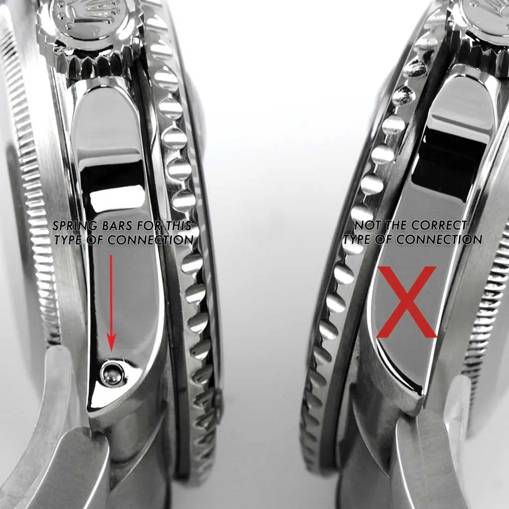 Vintage Lug Hole Style Rolex Replacement Spring Bars 2.0 mm by 20.0 mm