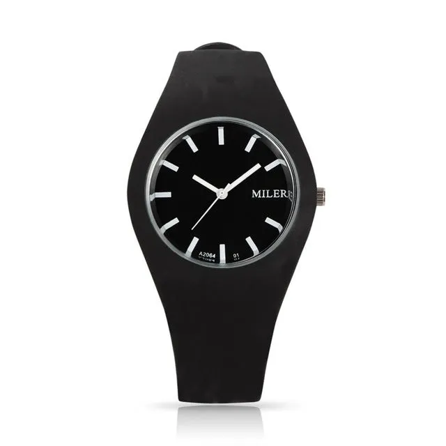 Women Silicone Band Sport Watch Fashion Brand MILER Colorful Quartz Bracelets Watches Relogio Feminino