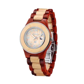 Women's Natural Maple & Rosewood Wooden Watch - She Deserve It