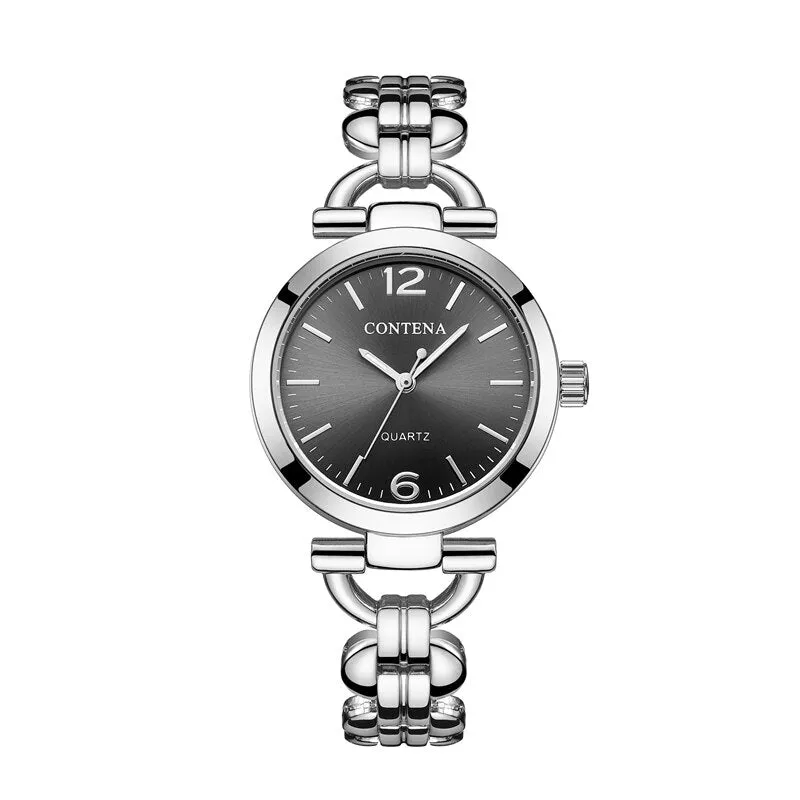 Women's Retro Casual Fashion Stainless Steel Quartz Bracelet Wristwatch