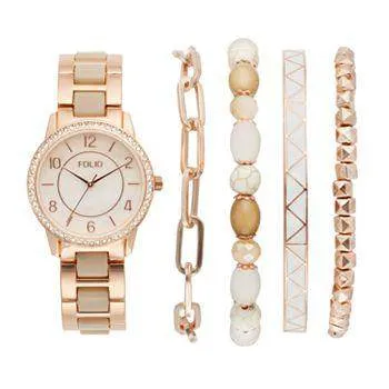 Women's Rose Gold Watch Set