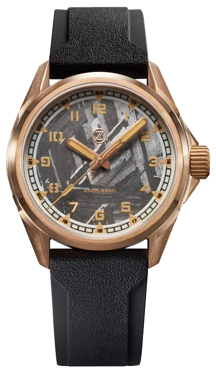 Zelos Swordfish Field 38mm Bronze Meteorite